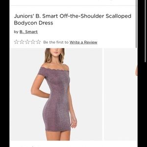 Purple off the shoulder dress